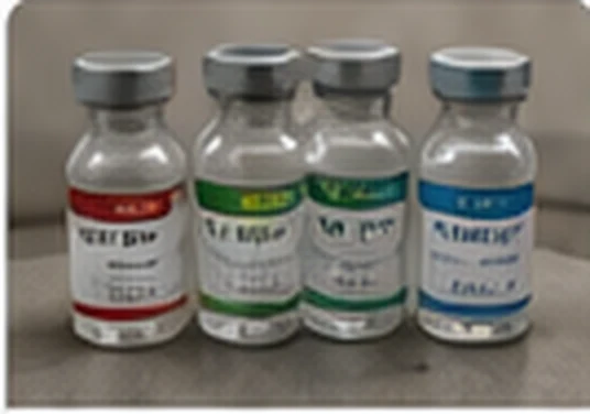 Medication vials prepared for transport